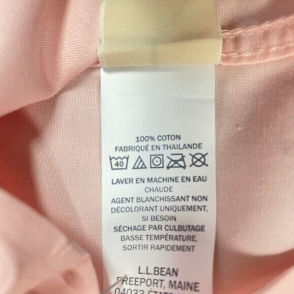 L. L. Bean Long Sleeve Spread Collar 100% Cotton Bright Pink Shirt Size 4 - Picture 6 of 6